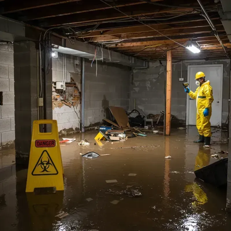 Flooded Basement Electrical Hazard in Hawaiian Gardens, CA Property